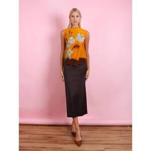 NEW VANESSABRUNO floriane skirt in brun